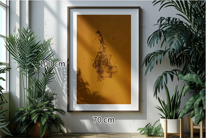 Golden Resonance - Minimal Abstract Fine Art Print