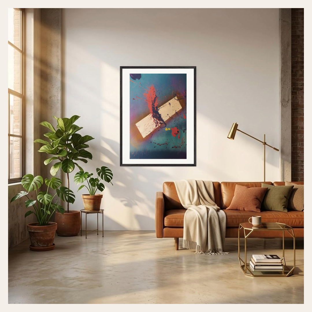 Color Footprint - Fine Art Print mit Holzrahmen
